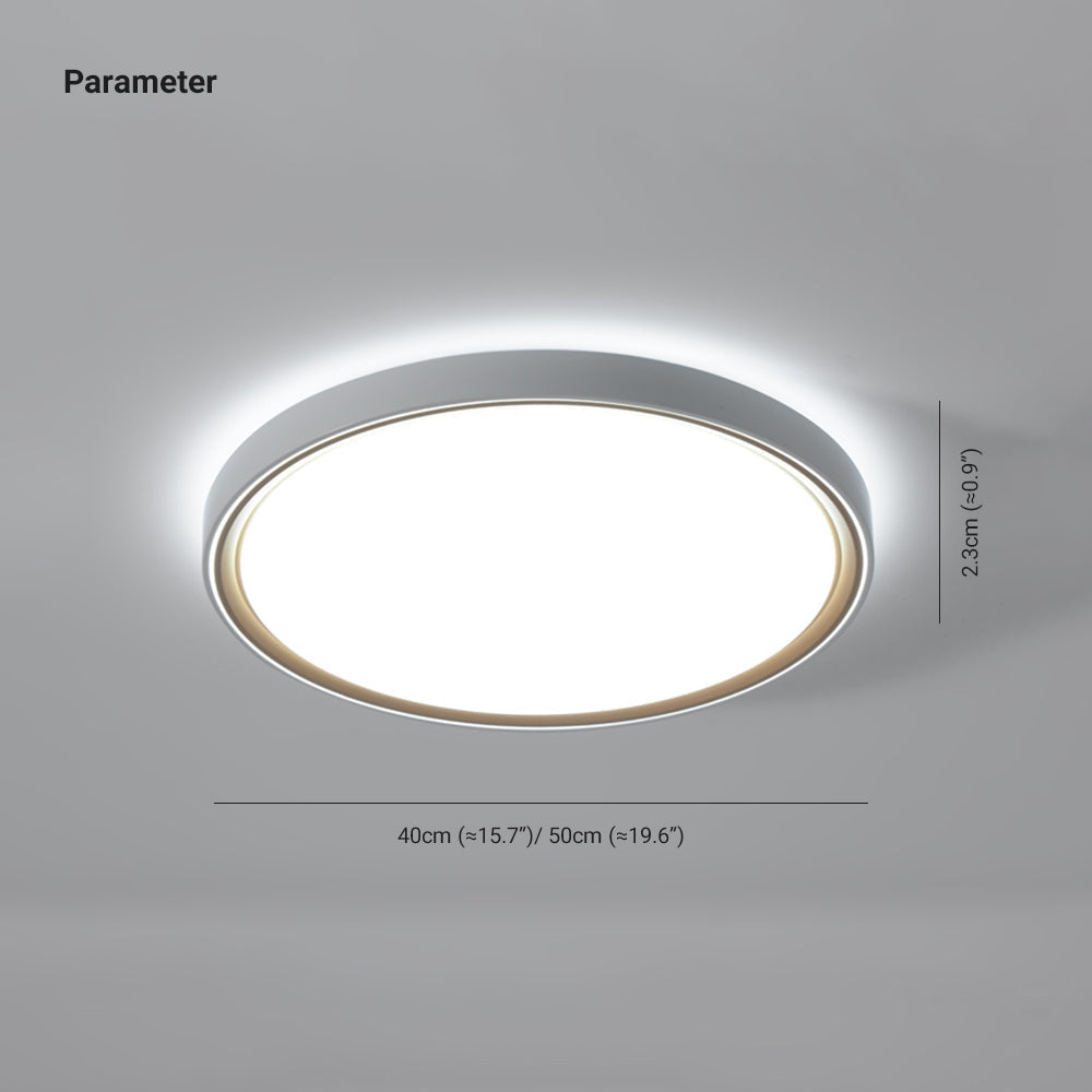 Quinn Minimalistisch Rond/Vierkant LED Plafondlamp Metaal/Acryl Wit Slaap/Woon/Eetkamer