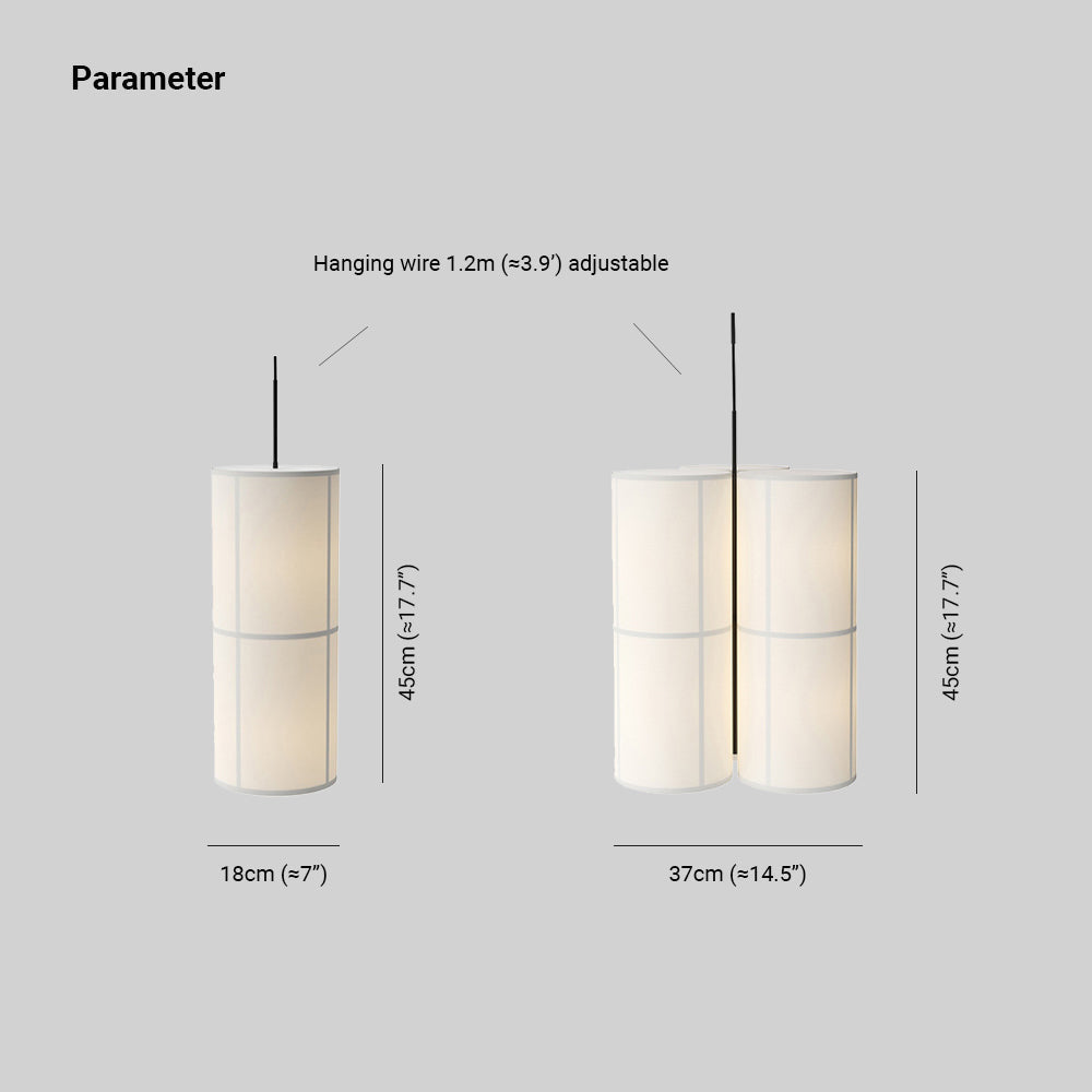 Renée Moderne Design LED Cilinder Hanglamp Lantaarn Stof Japans Woon/Eet/Slaapkamer