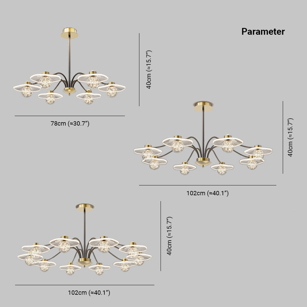 Carins Moderne Geblazen LED Hanglamp Metaal/Acryl/Glas Woonkamer
