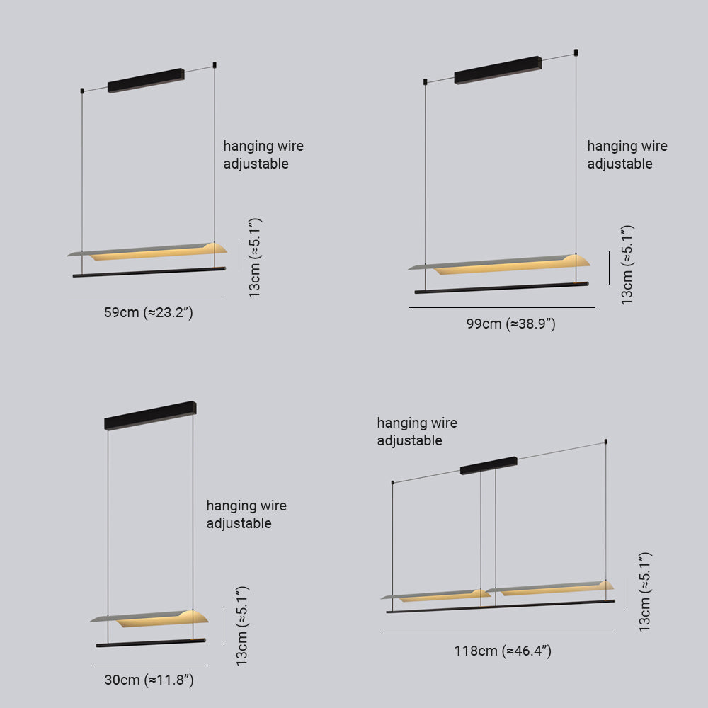Edge Moderne Lineaire Metaal Hanglampen Woonkamer/Eetkamer