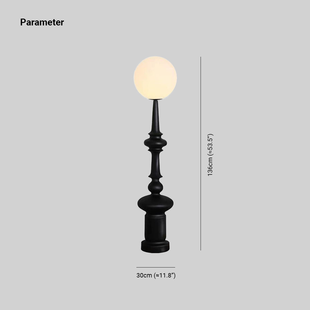 Salgado Rome LED Vloerlamp Zwart Metaal Glas Slaapkamer Eetkamer