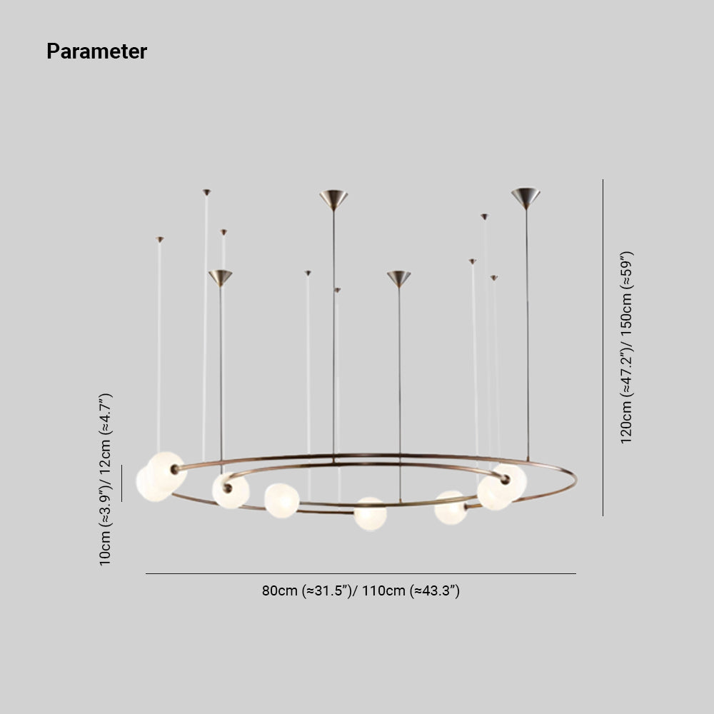 Valentina Moderne Ronde LED Hanglamp Goud/Zwart Metaal/Glas Slaap/Woon/Eetkamer
