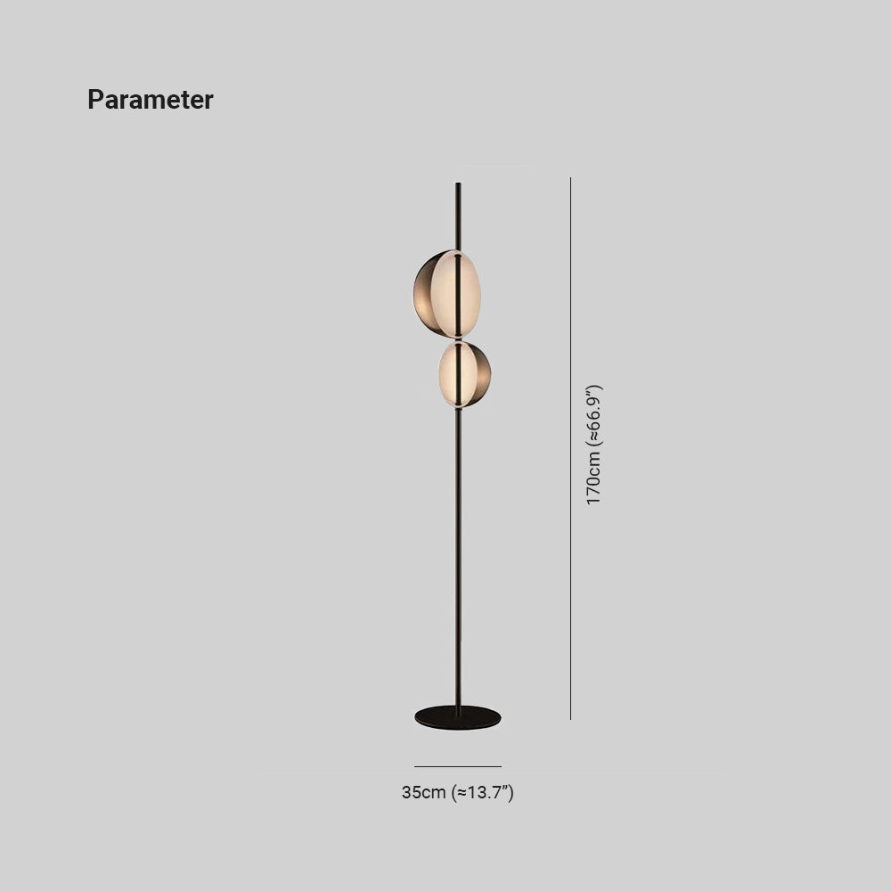Salgado Ronde Design LED Vloerlamp Zwart Goud Metaal Slaapkamer