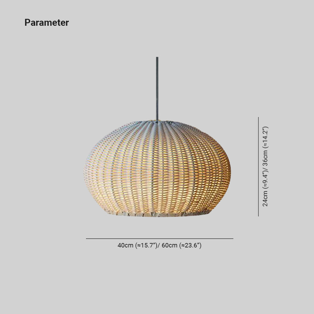 Ritta Design LED Hanglamp Metaal/Rattan Coffee/Beige Buiten