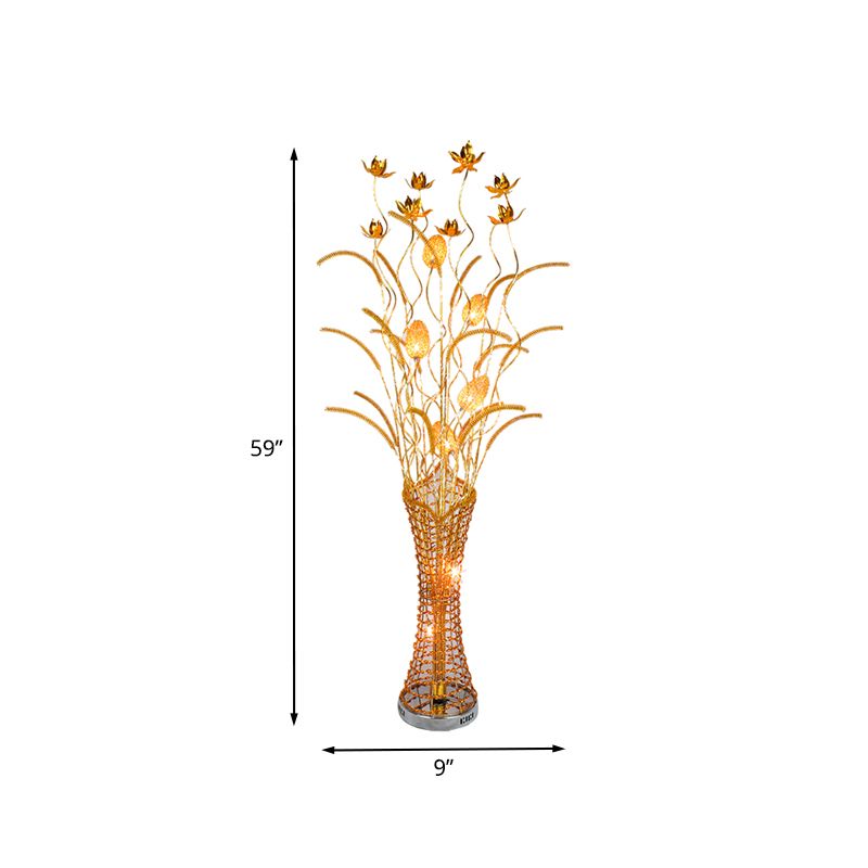 Bella Design Art Deco Vaas Gold Metaal Vloerlampen Slaapkamer/Woonkamer