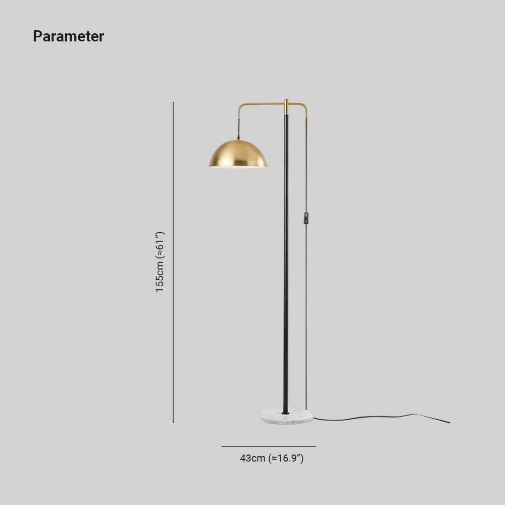 Carins Vintage Ronde LED Vloerlamp Zwart Goud Metaal Eetkamer Woonkamer