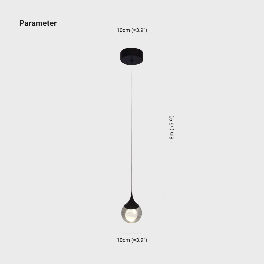 Elif Moderne Maan LED Hanglamp Zwart Metaal Slaapkamer