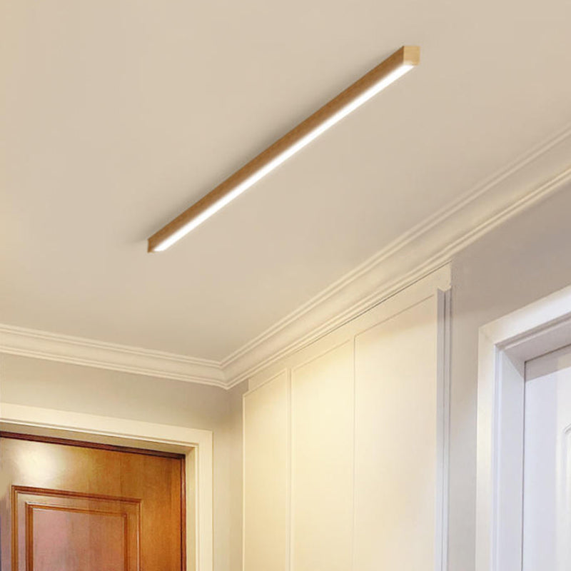 Edge Moderne LED Plafondlampen Houten Metaal Slaapkamer Woonkamer