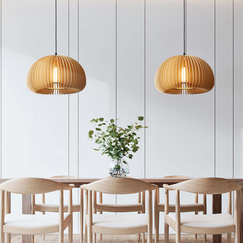 Ozawa Moderne Design Ronde LED Hanglamp Hout Woonkamer Keuken