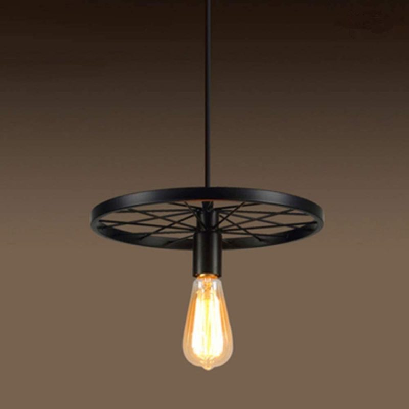 Alessio Retro LED Hanglampen Loft Zwart Rust Metaal Woonkamer