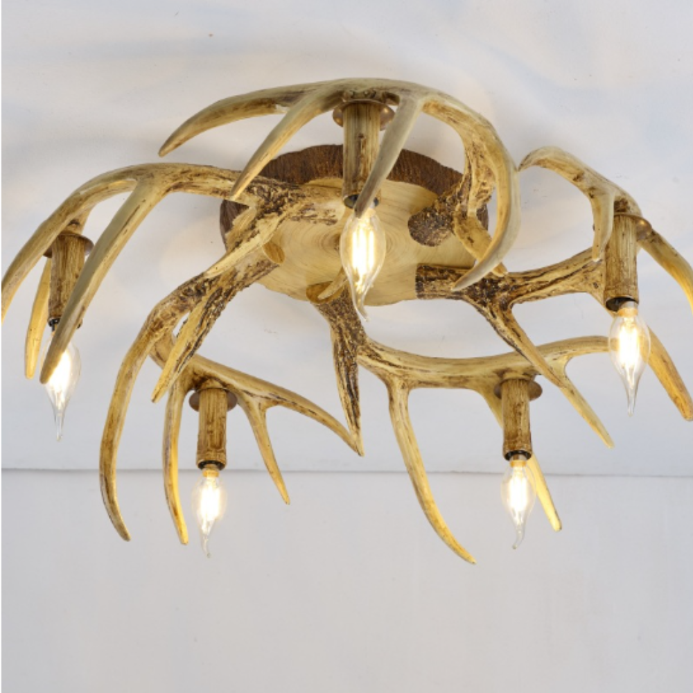 Silva LED Hanglampen/Plafondlamp Hout Hars Metaal Slaapkamer