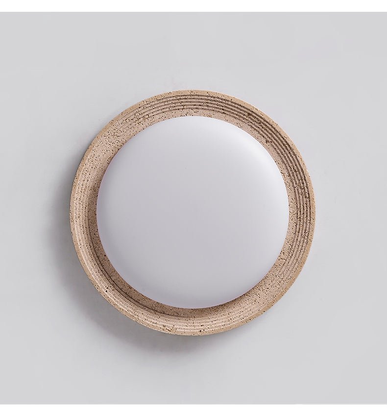 Orinir minimalistische plafondlamp van geel travertin