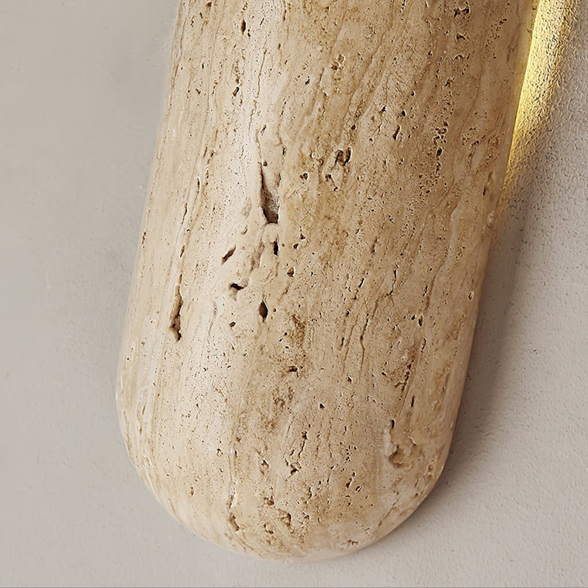 Norerette Rustic Geel travertin wandlamp
