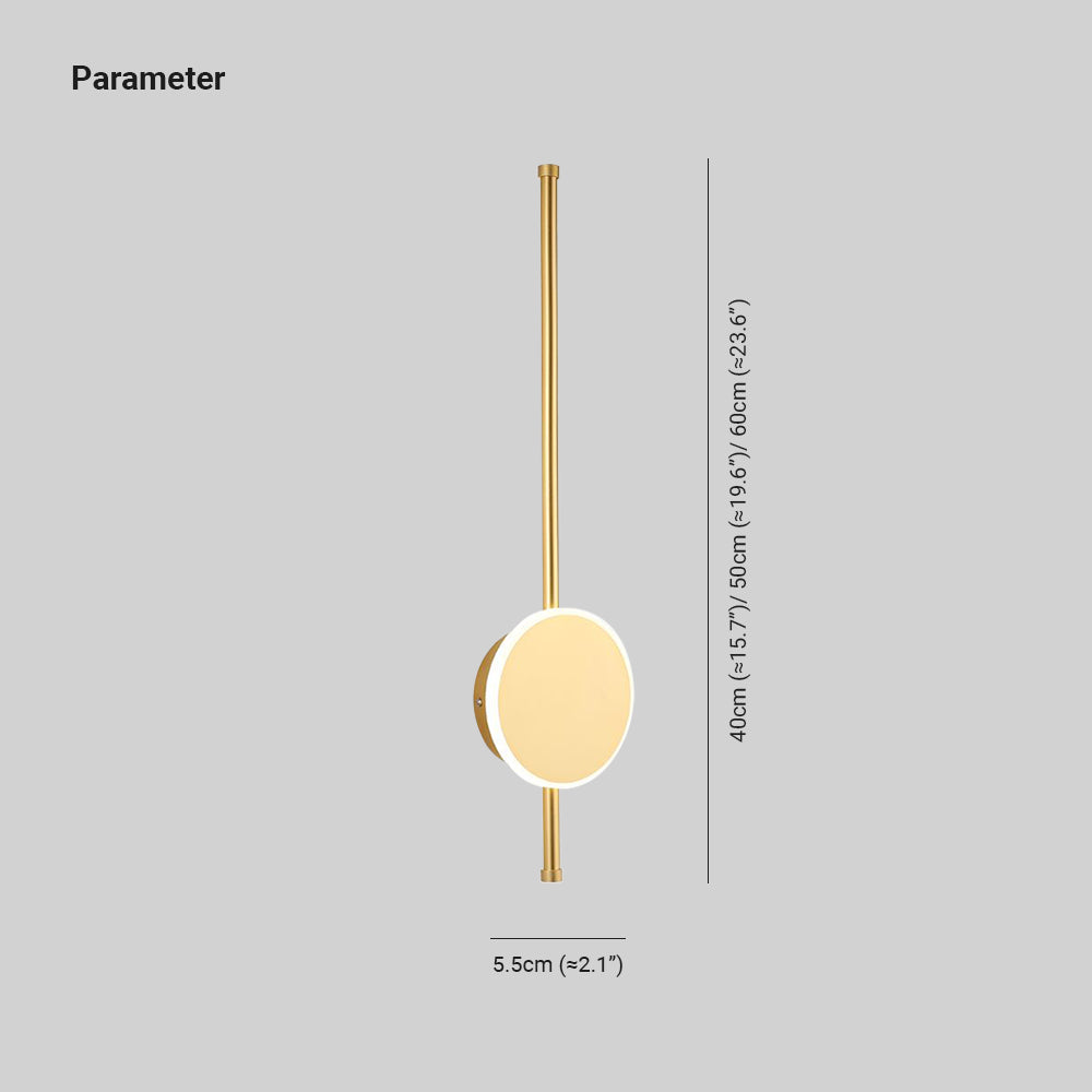 Edge Moderne Ronde Lineaire LED Wandlamp Wit/Zwart/Goud Woon/Slaapkamer Metaal&PC