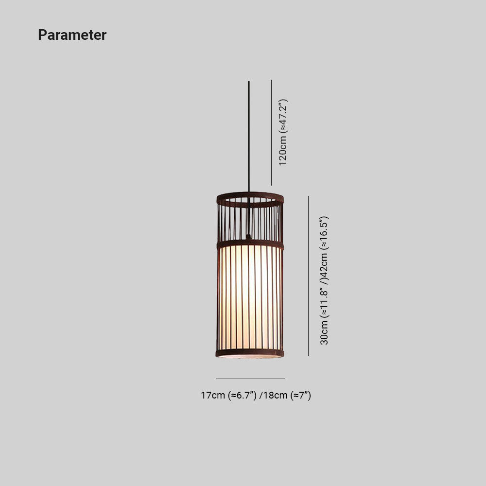 Ozawa Ronde LED Hanglamp Hout/Koffie Metaal/Bamboe Eetkamer