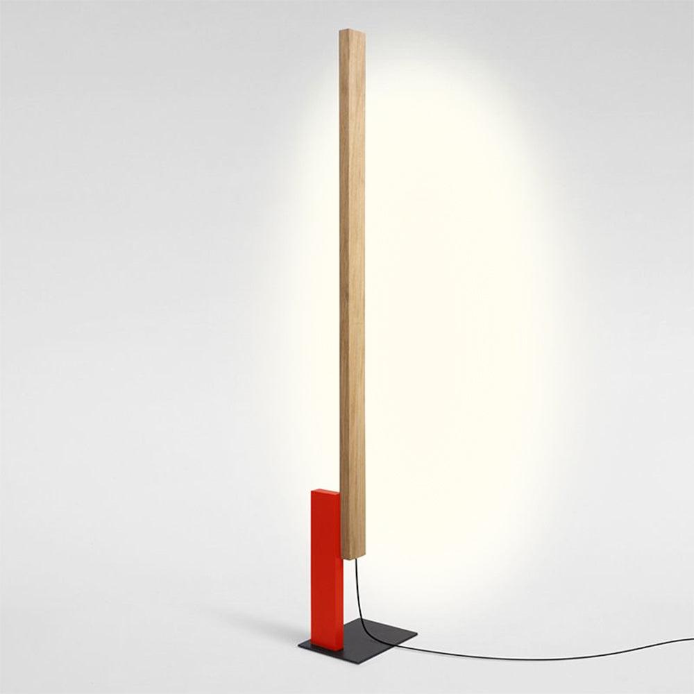 Edge Moderne Lineaire LED Vloerlamp Wit/Blauw/Groen/Rood Woon/Slaapkamer Hout&Metaal&Acryl