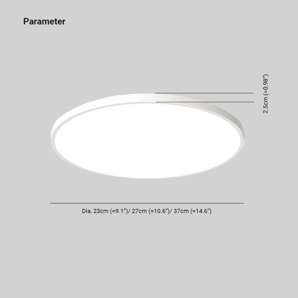 Quinn Moderne Round LED Plafondlampen Wit Zwart Metaal Eetkamer