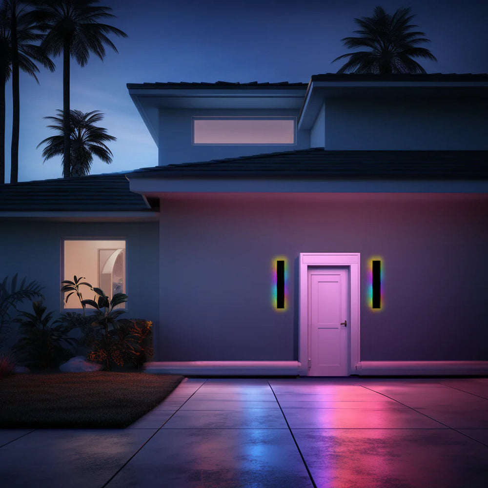 Edge Moderne Design LED Wandlampen Zwart Metaal Tuin Hal