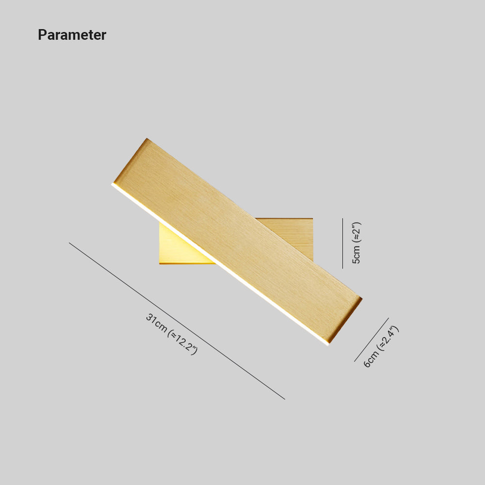 Aqsa Moderne Design LED Wandlampen Gouden Metaal Hout Woonkamer