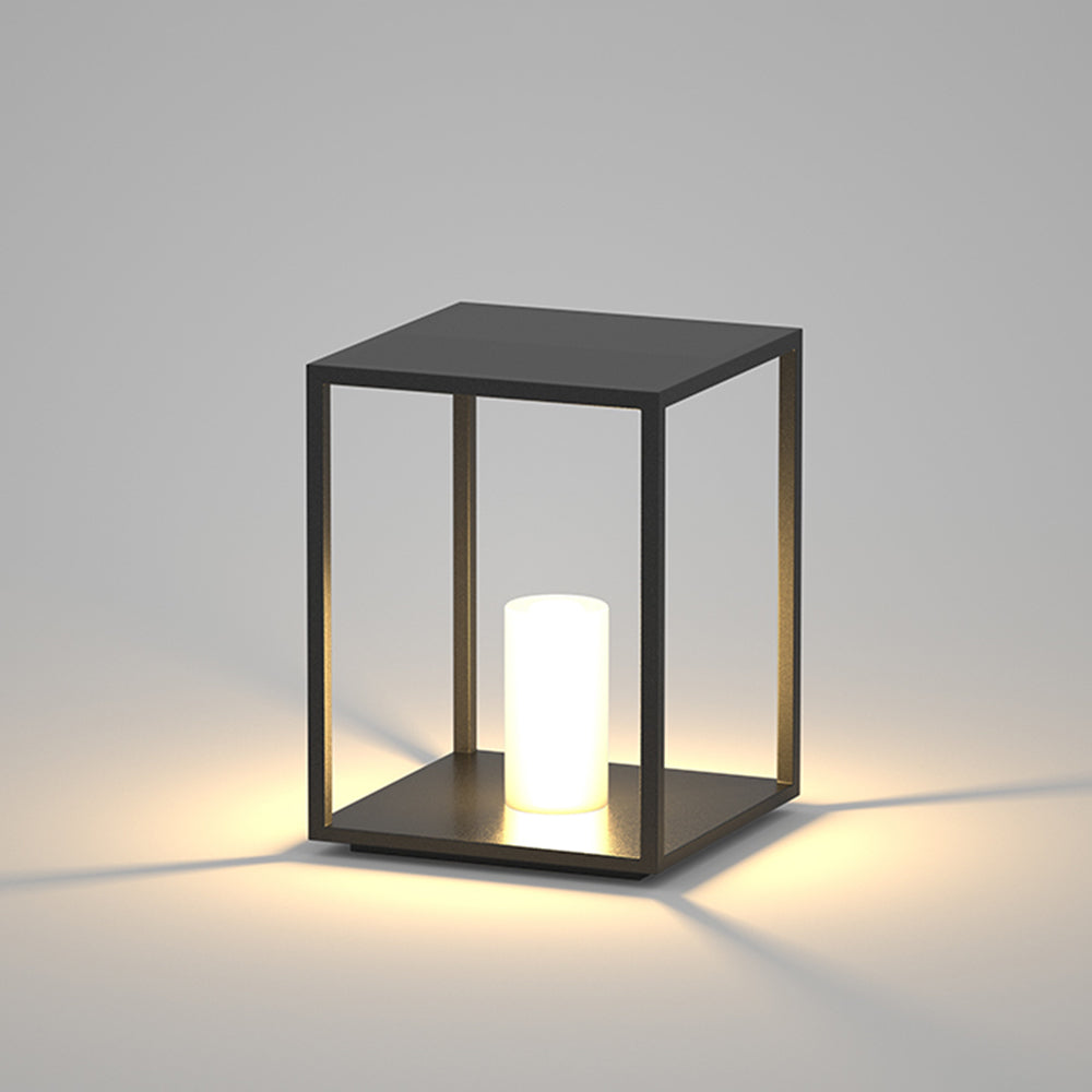 Pena Rechthoekig Hanglamp Zonne Energie Zwart Metaal/Acryl Tuin
