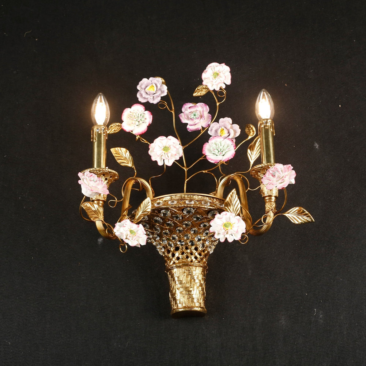 Violette wandlamp