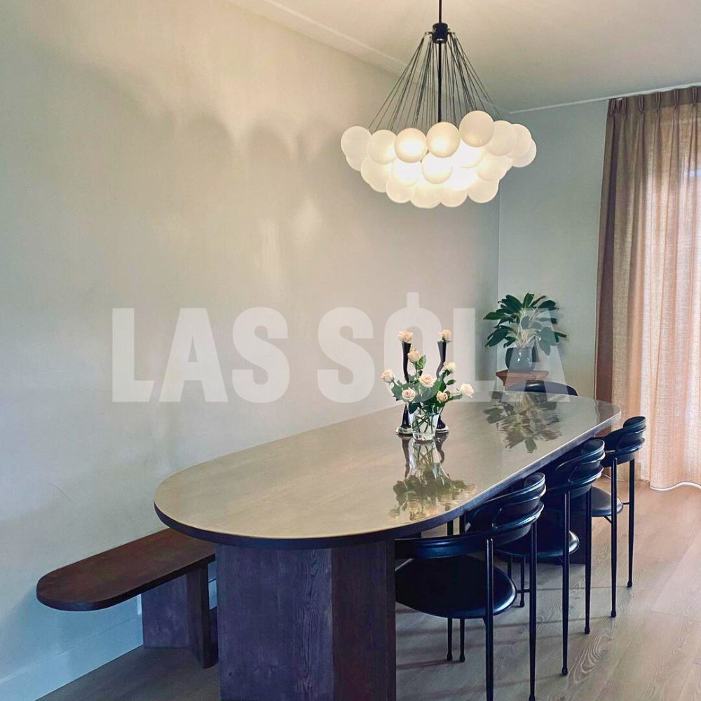 Valentina Design Bol LED Hanglamp Metaal/Glas Zwart/Goud Slaap/Eet/Woonkamer