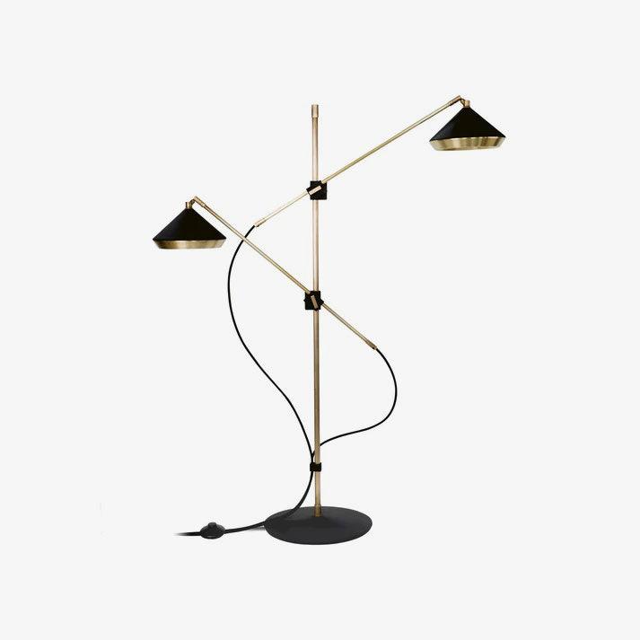 Mylirir Art Deco messing vloerlamp