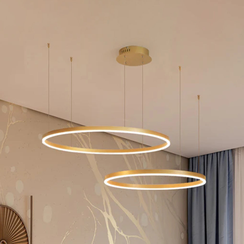 Arisha Moderne Grote Hanglampen Wit Metaal Slaapkamer Woonkamer Tir-Cirkel