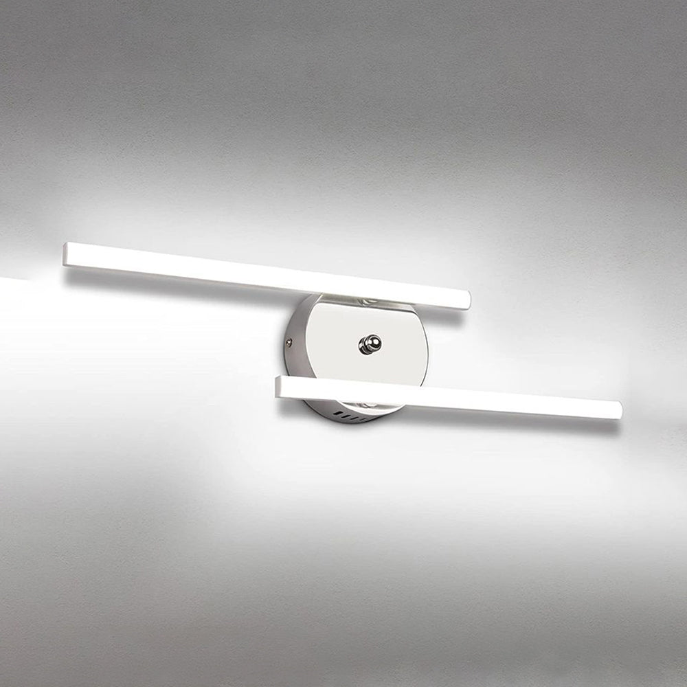 Edge Moderne LED Wandlamp Zwart/Zilver Woon/Slaap/Badkamer Binnen Kiezelzuurgel&Metaal