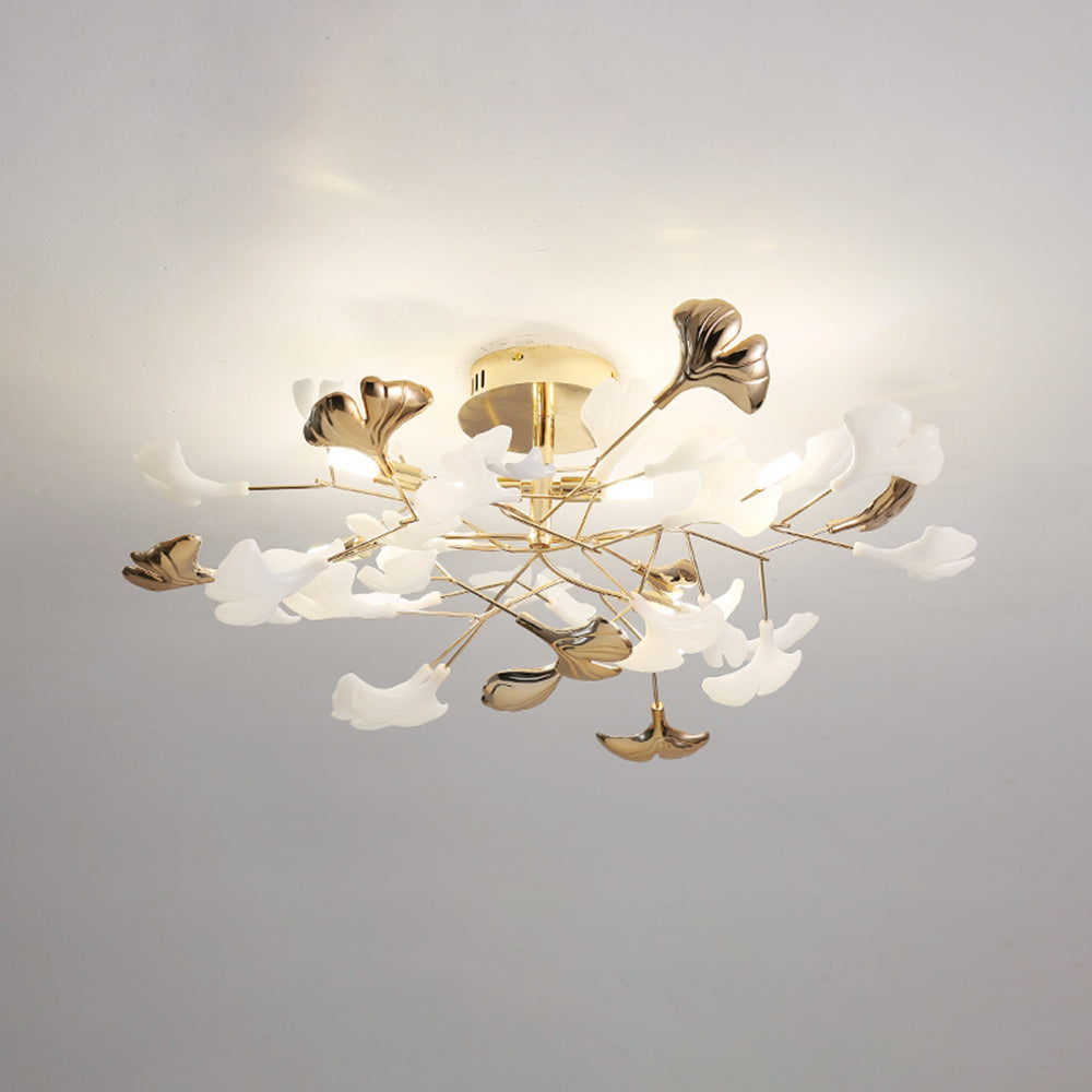 Olivia Moderne LED Plafondlamp Wit Gouden Metaal Woonkamer Eetkamer
