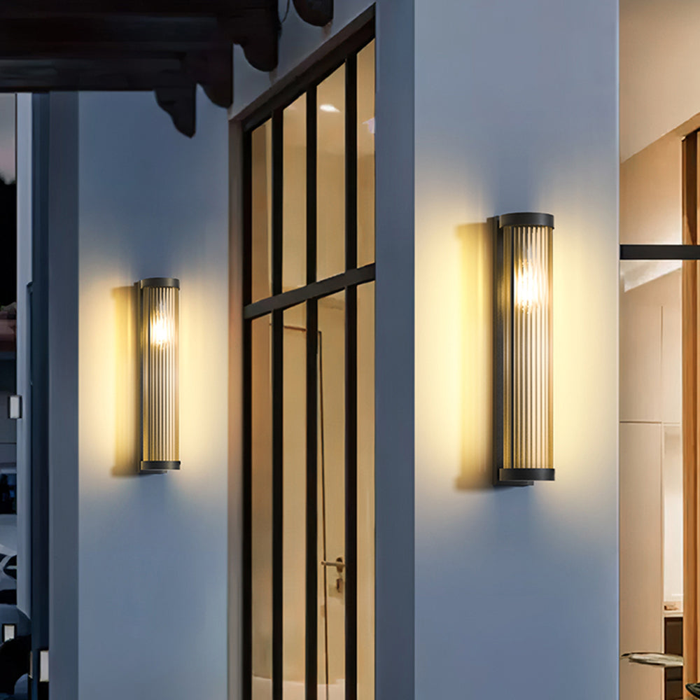 Orr Moderne Zonne Energie Buitenlamp Zwart Metaal/Glas Stoeprand/Balkon