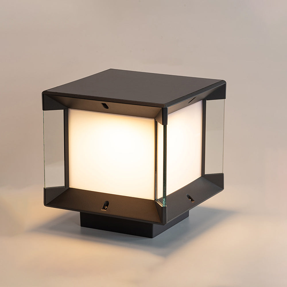 Riley Modern Retro LED Buitenlamp Zwart Goud Metaal Glas Buiten