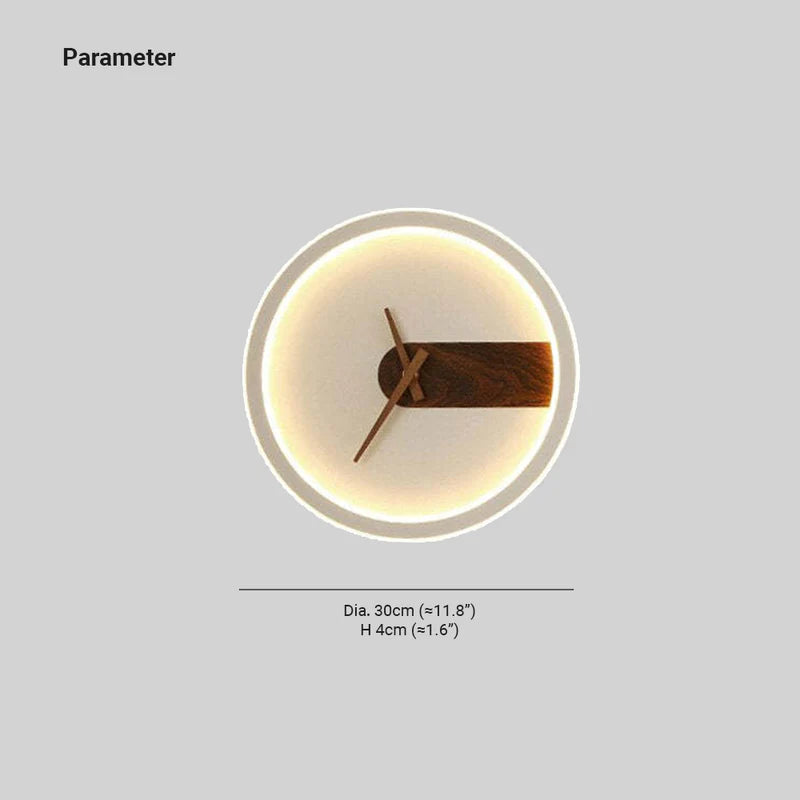 Nielsen Modern Klok LED Wandlamp Metaal/Silicagel Wit/Zwart/Goud Slaap/Woon/Eetkamer