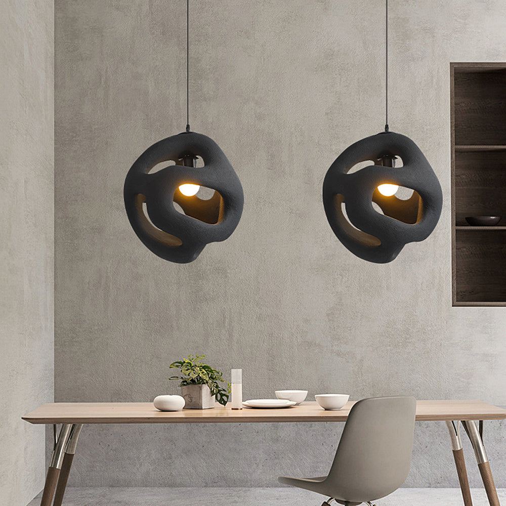 Byers Moderne Onregelmatige LED Hanglamp Wit/Zwart Resin Binnen