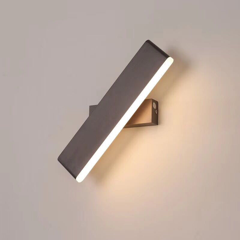 Aqsa Moderne Design LED Wandlampen Gouden Metaal Hout Woonkamer