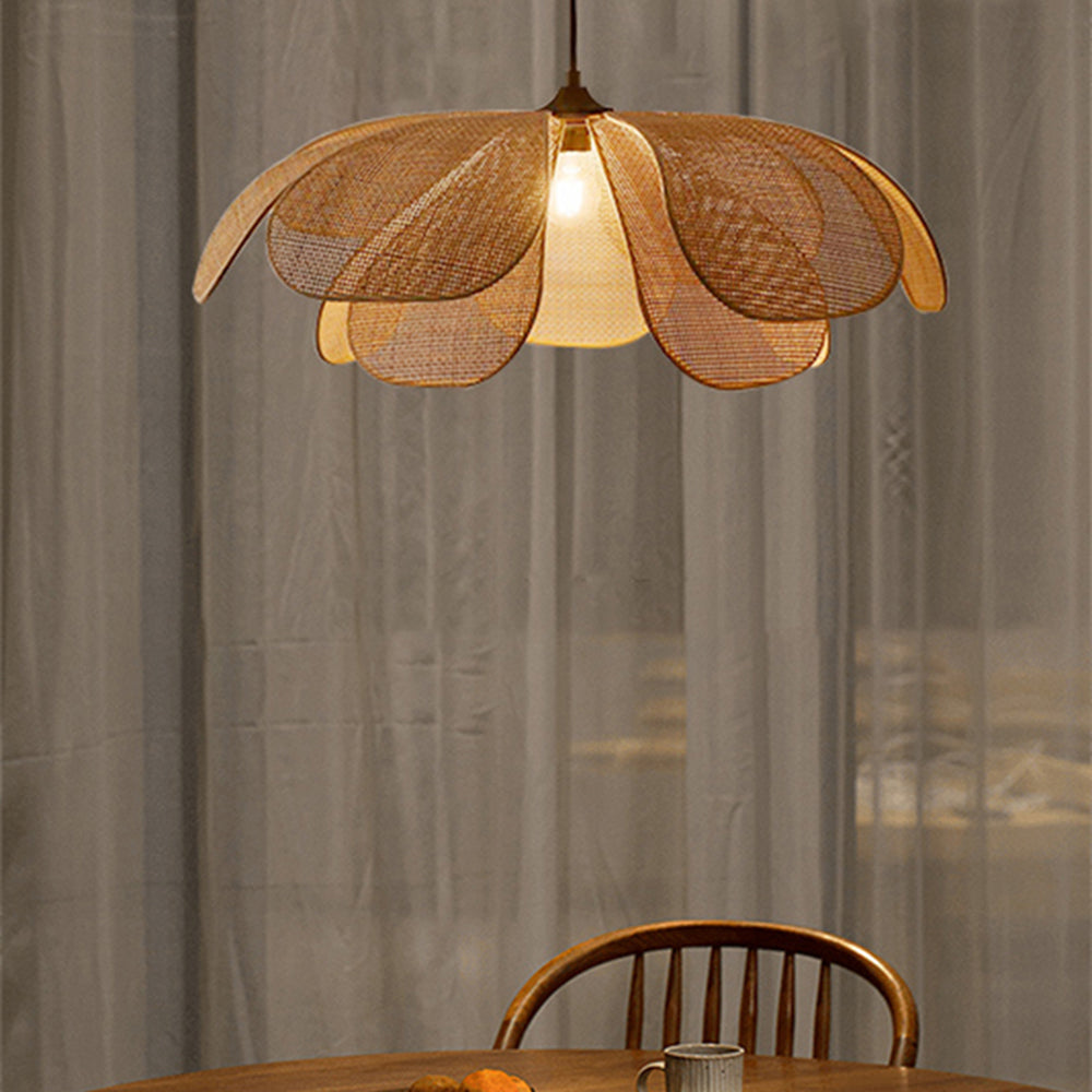 Ritta Bloemen Hanglamp Rotan & Wilg Gevlochten Slaapkamer/Woonkamer