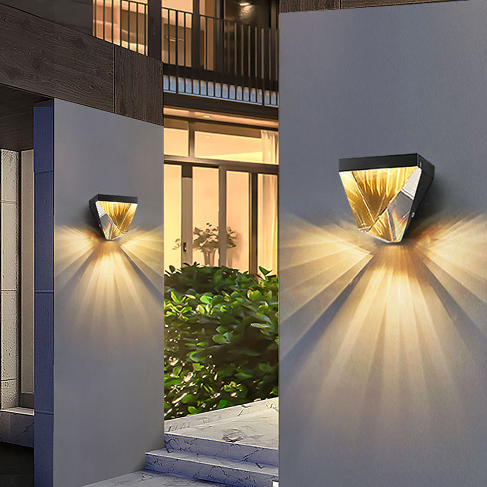 Orr Moderne Design LED Wandlamp Metaal Crystal Zwart Buiten