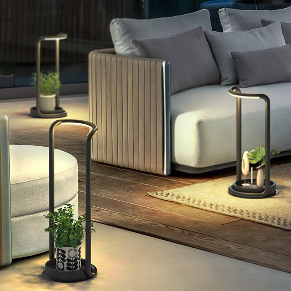Orr Minimalistisch Vloerlamp Zwart Metaal Buiten Woonkamer