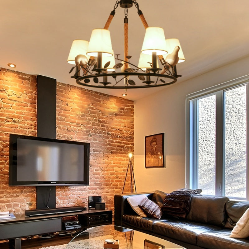 Epoch Vintage LED Kroonluchters Zwart Metaal Woonkamer/Badkamer