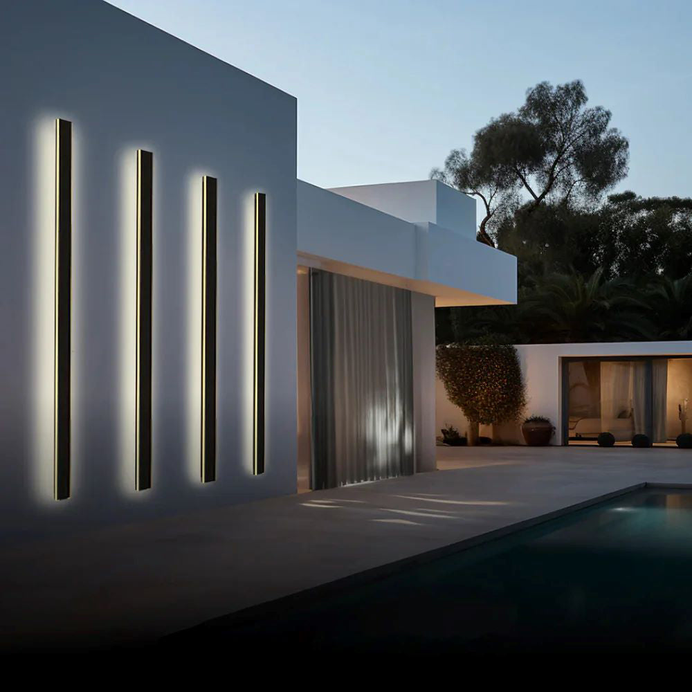 Edge Moderne Design LED Wandlampen Zwart Metaal Tuin Hal