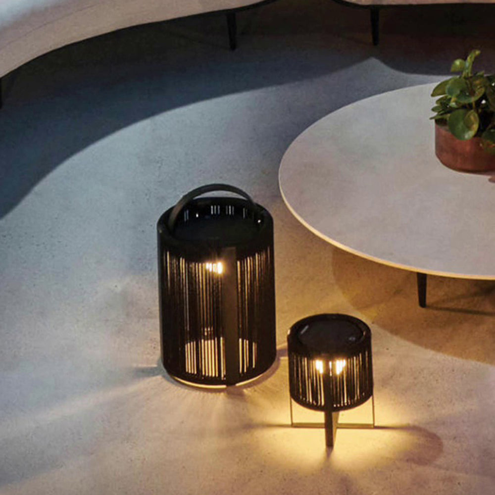 Orr Retro Solar Buiten Vloerlamp Zwart Metaal Terras/ Tuin