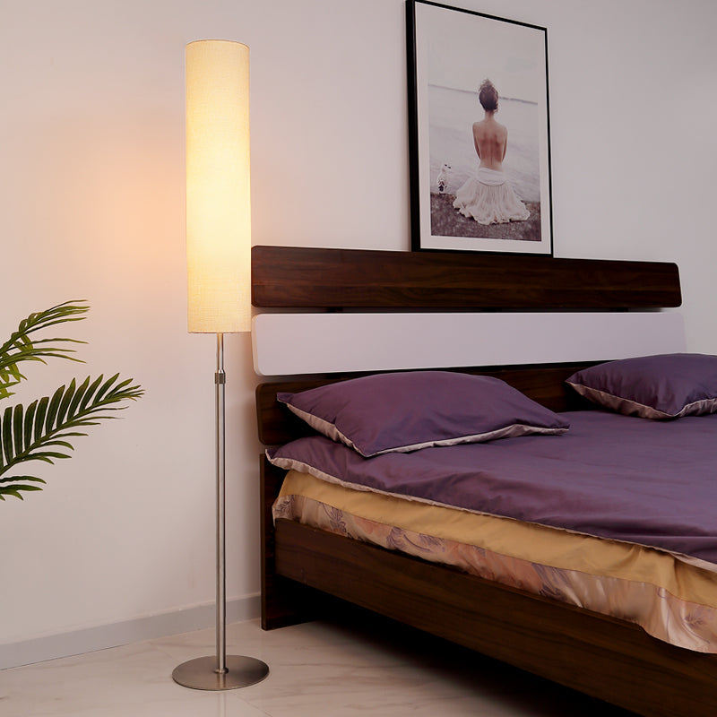 Eryn Moderne Cilindervormige Vloerlamp Metaal/Stof Slaapkamer