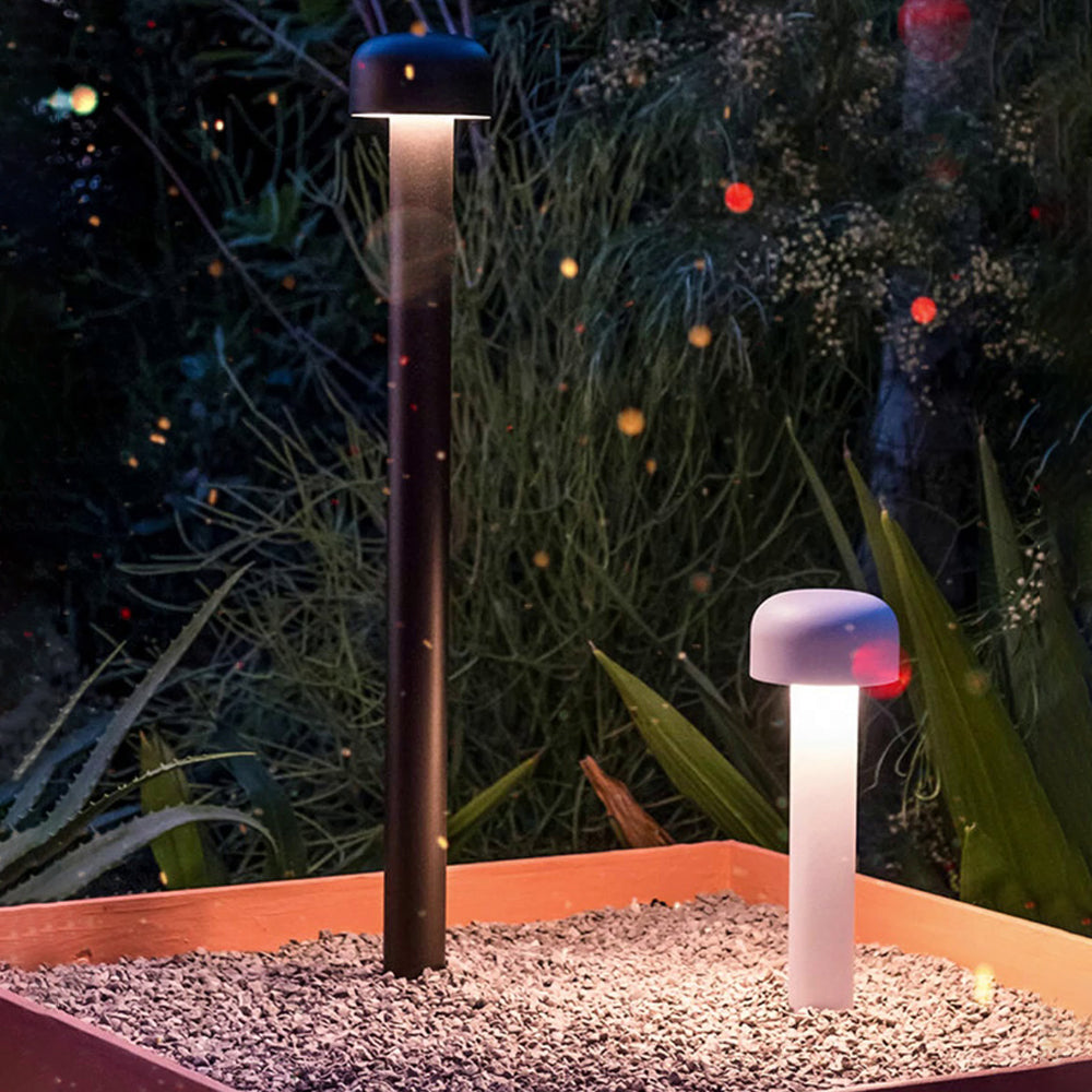Orr Moderne Champignon Buitenlamp Zilverachtig Metaal Buiten