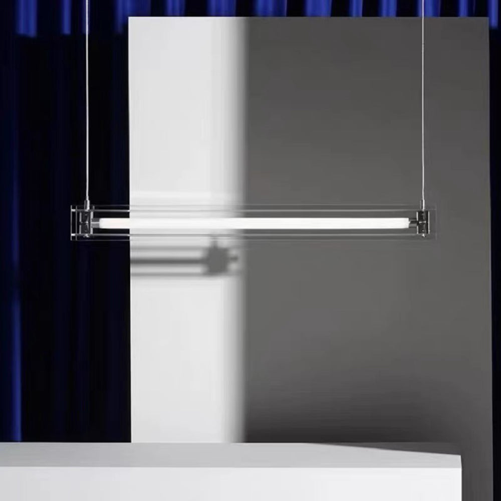 Edge Moderne Minimalistische Lineaire Metaal Hanglamp Wit