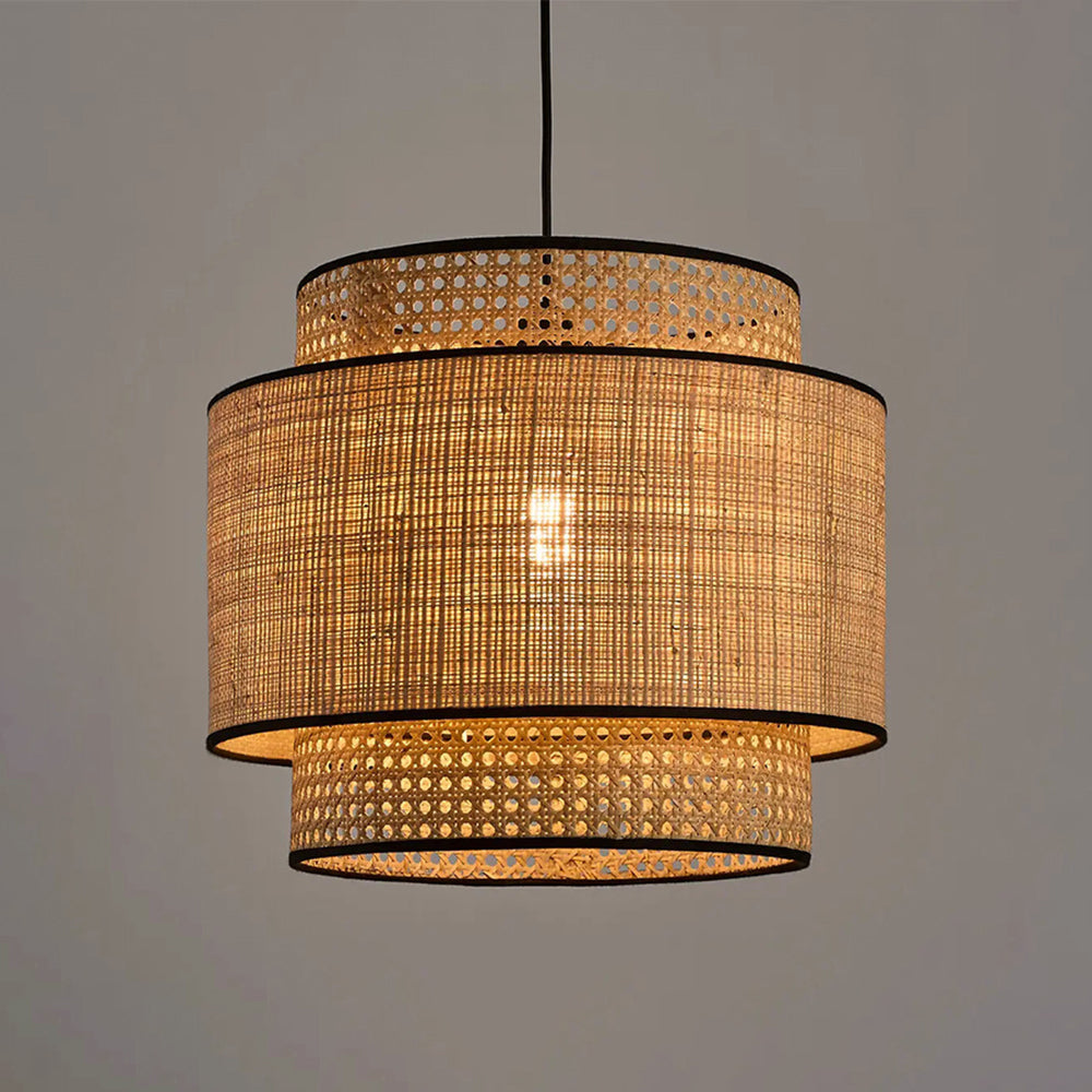 Ritta Ronde LED Hanglamp Rotan Metaal  Slaapkamer Eetkamer