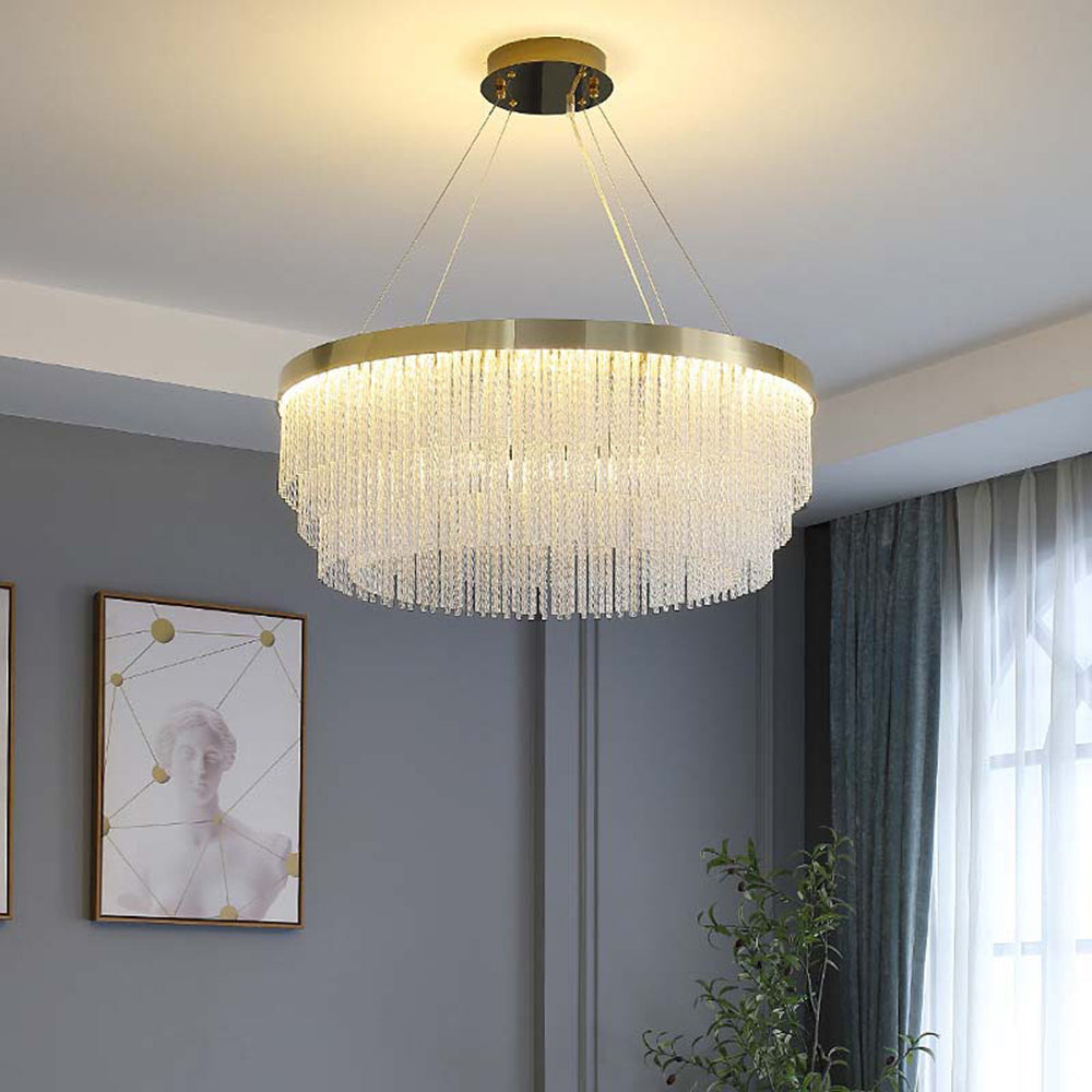Colon Moderne Art Deco Hanglamp Goud Metaal/Kristal Woonkamer