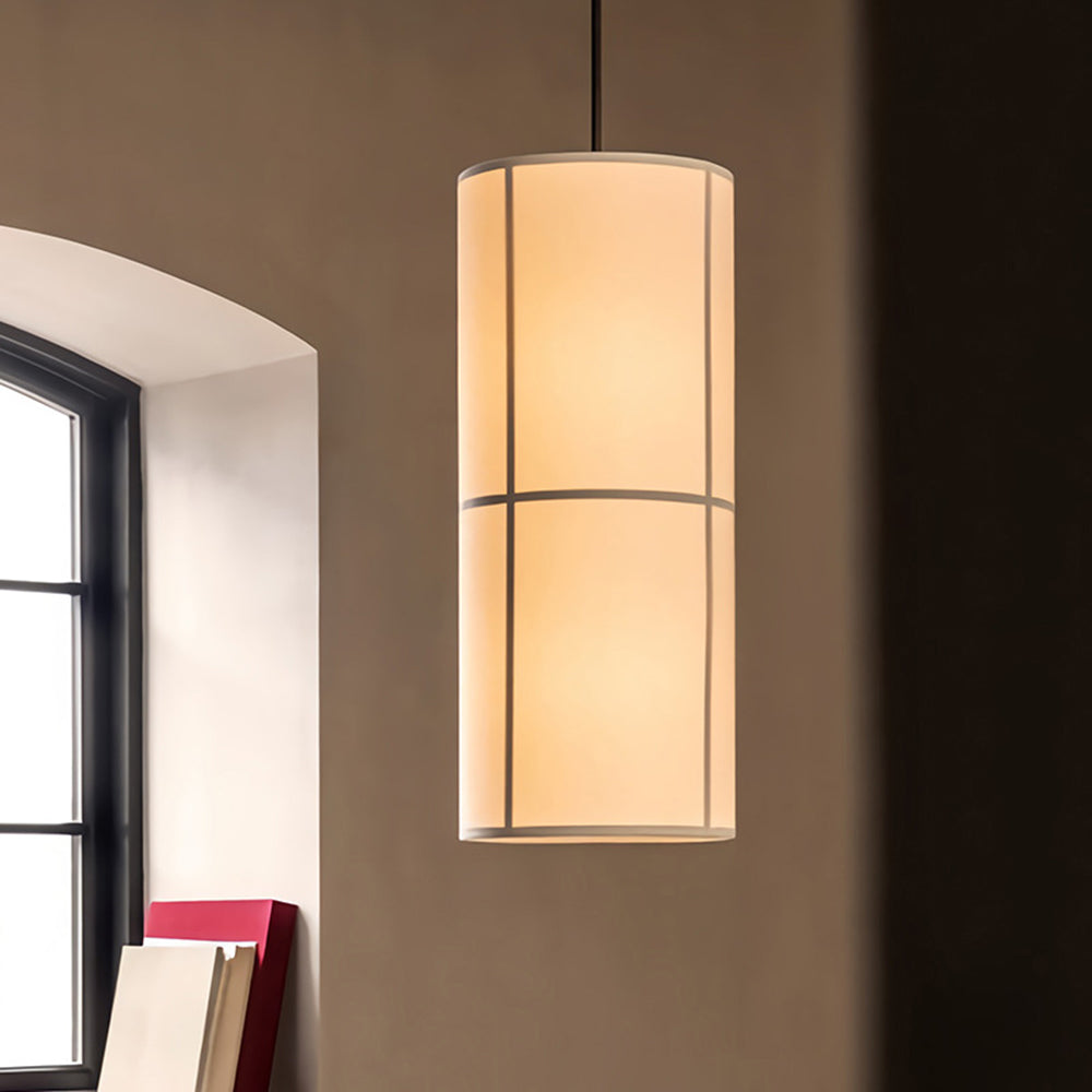 Renée Moderne Design LED Cilinder Hanglamp Lantaarn Stof Japans Woon/Eet/Slaapkamer