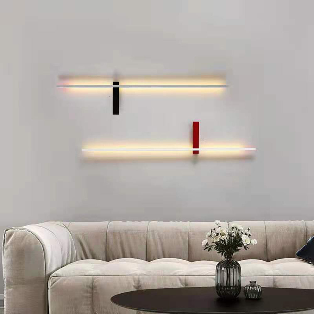 Edge Industriele LED Wandlamp Wit/Zwart/Rood Woon/Slaapkamer Metaal&Acryl