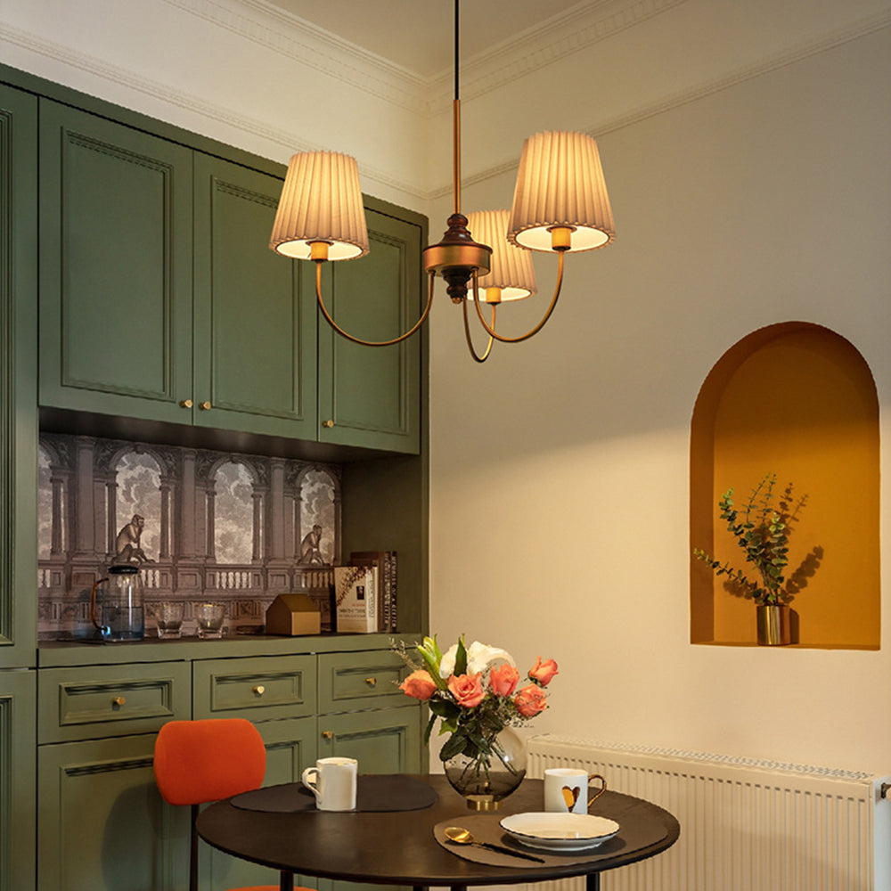 Eryn Moderne Retro Design Kroonluchter Metalen/Stof Kunststoffen Wit/Groen Eetkamer/Woonkamer