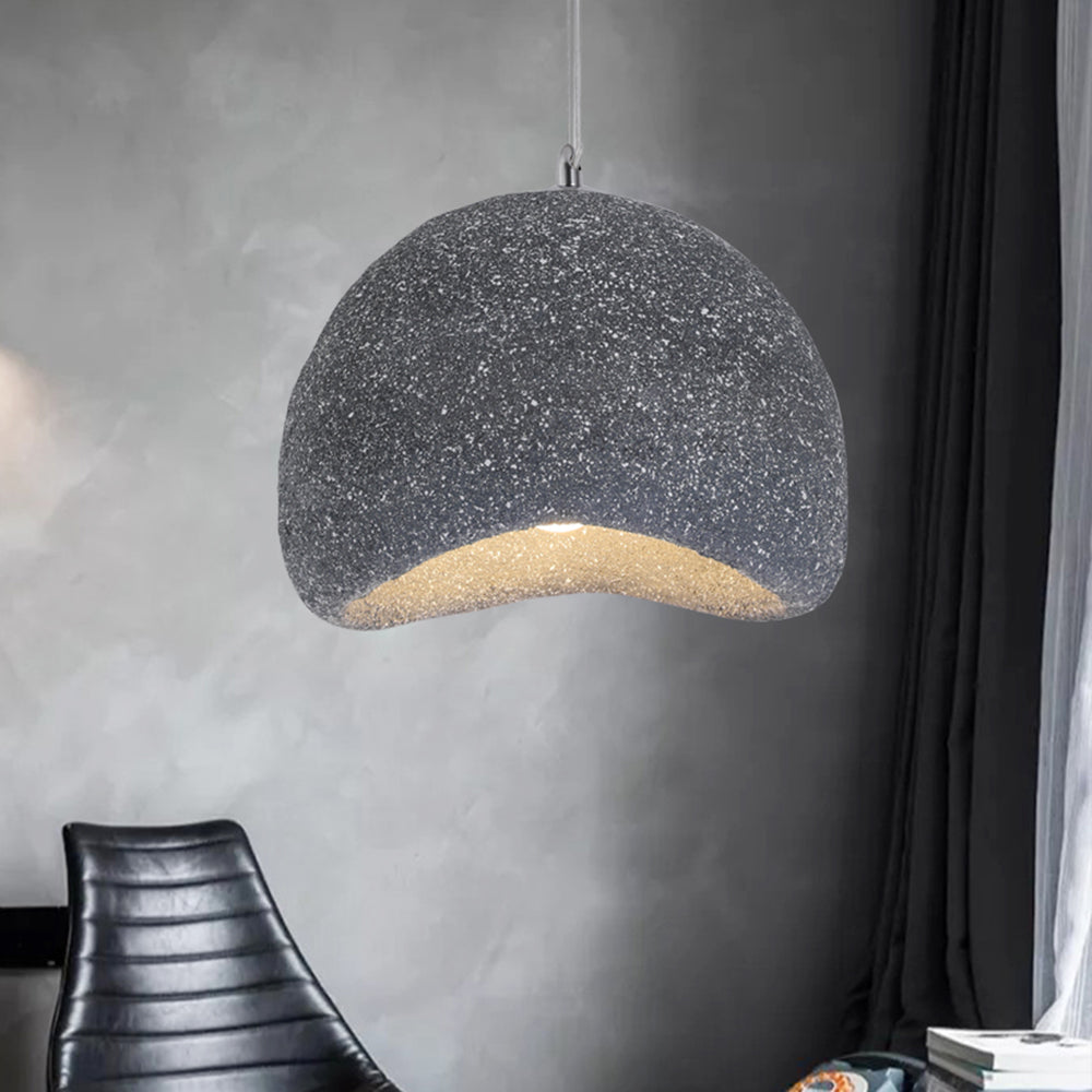 Byers Wabi Sabi Brood LED Hanglamp Blauw/Grijs Hars Woonkamer